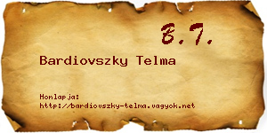 Bardiovszky Telma névjegykártya